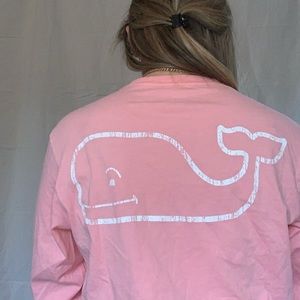 Peach whale long sleeve